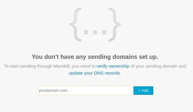 Adding a sending domain in Mandrill a.k.a. Mailchimp Transactional