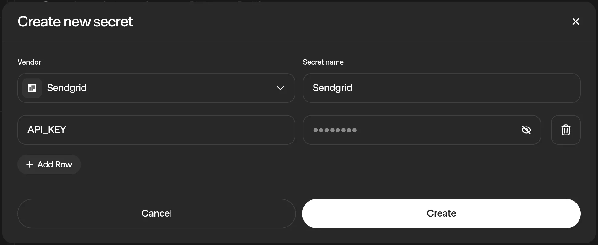 Creating a SendGrid secret in Zero